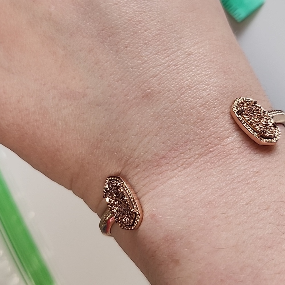 Ellie Rose Gold drusy Kendra Scott cuff braclet